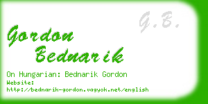 gordon bednarik business card